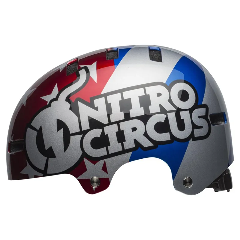 Bell Local Bmx/Skate Helmet Red/Silver/Blue-3